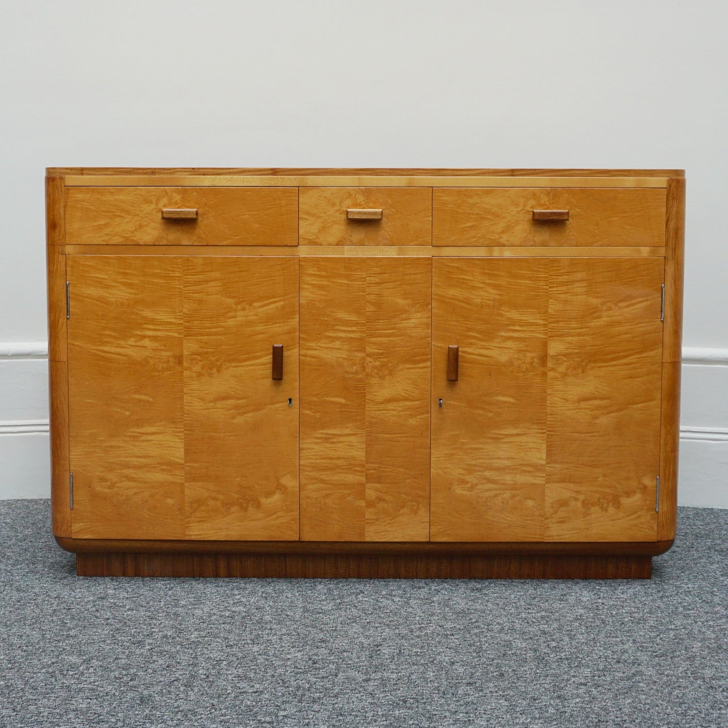 An Original Art Deco Satinbirch sideboard Circa 1935 - Jeroen Markies Art Deco