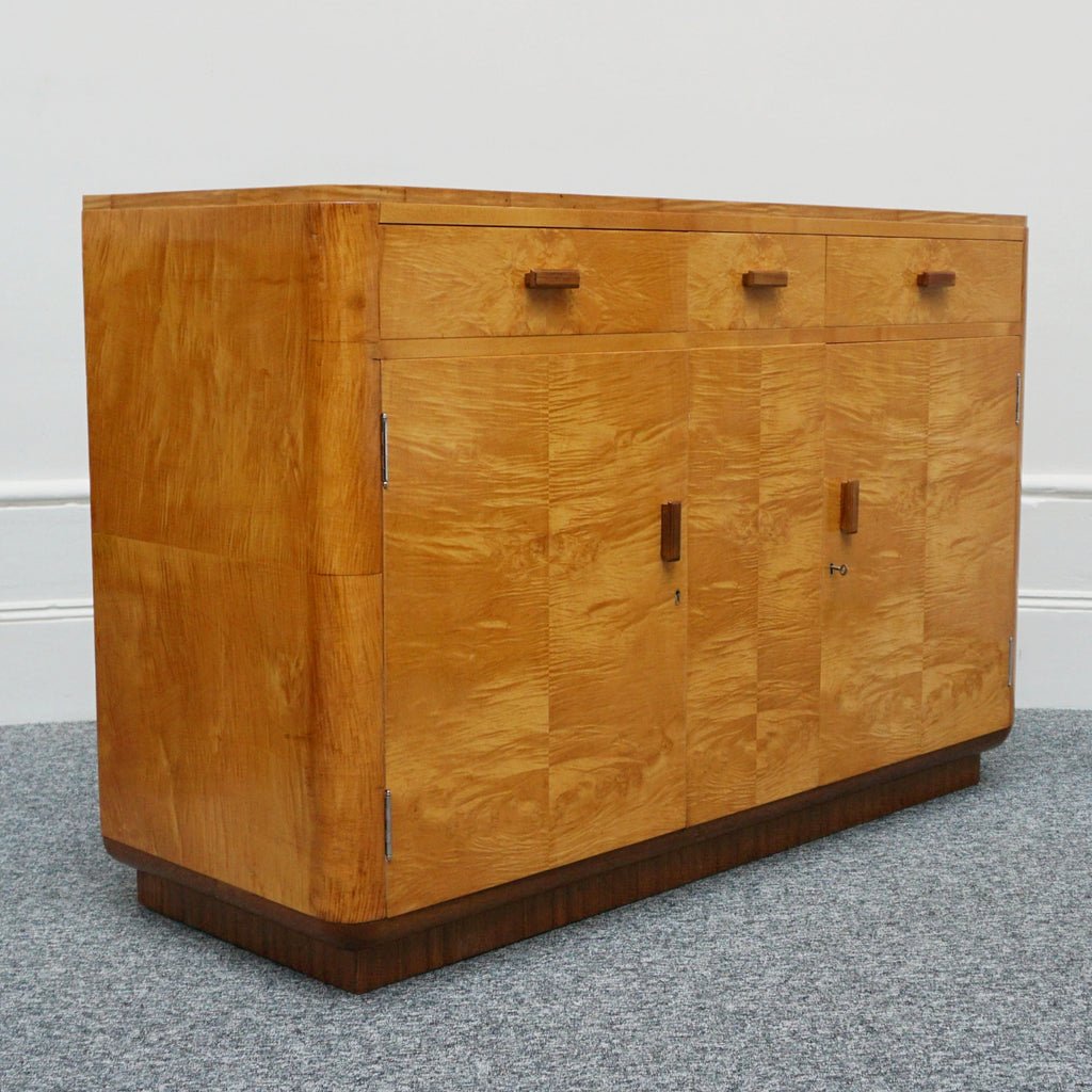 An Original Art Deco Satinbirch sideboard Circa 1935 - Jeroen Markies Art Deco