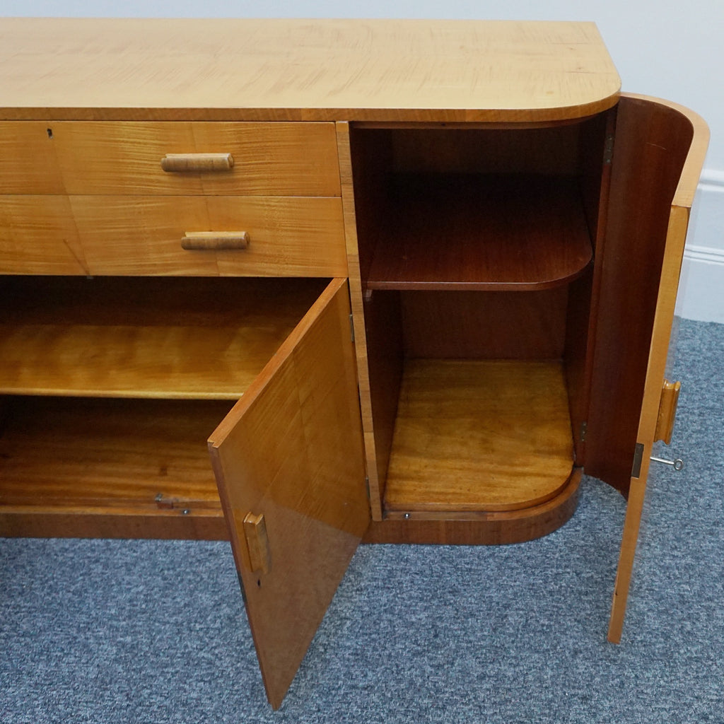 Vintage Art Deco Satinbirch and walnut sideboard - Jeroen Markies Art Deco