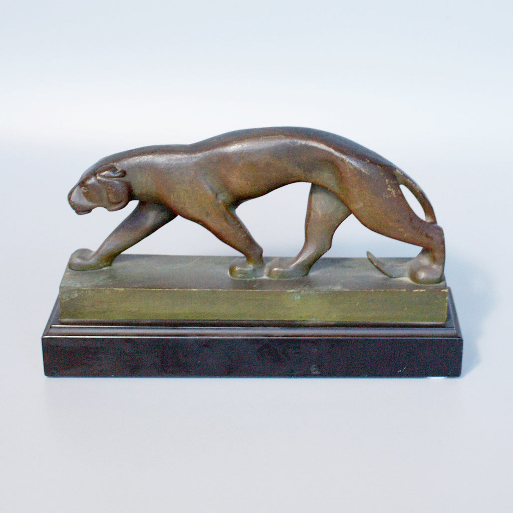 Art Deco Bronze Panther Sculpture Jeroen Markies Art Deco