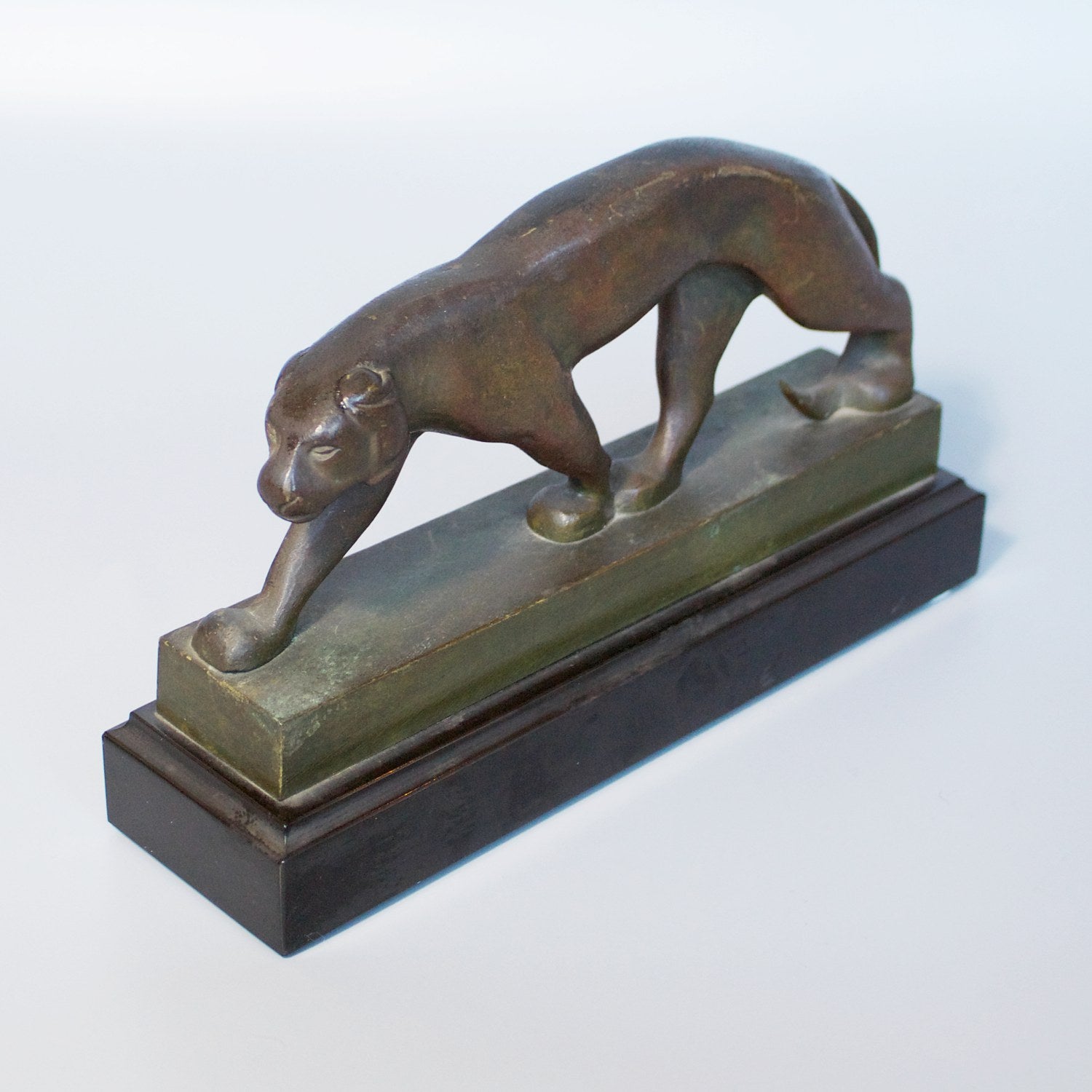 Art Deco Bronze Panther Sculpture Jeroen Markies Art Deco
