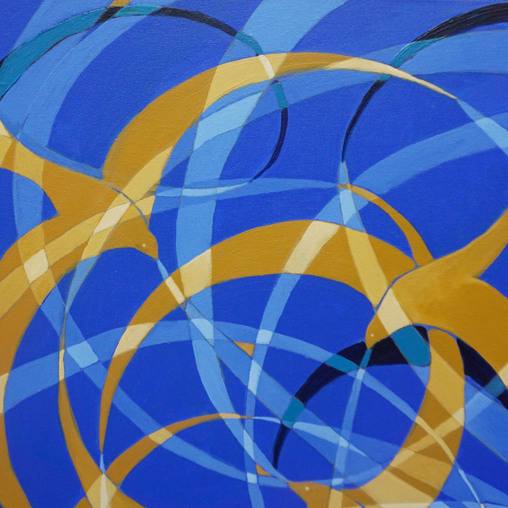 'Skylarks' A Contemporary Oil On Canvas Abstract Painting by Vera Jefferson - Jeroen Markies Art Deco