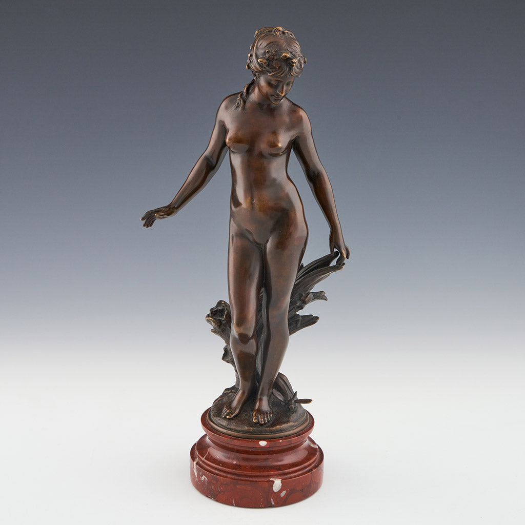 Art Nouveau Bronze Sculpture by Auguste Moreau
