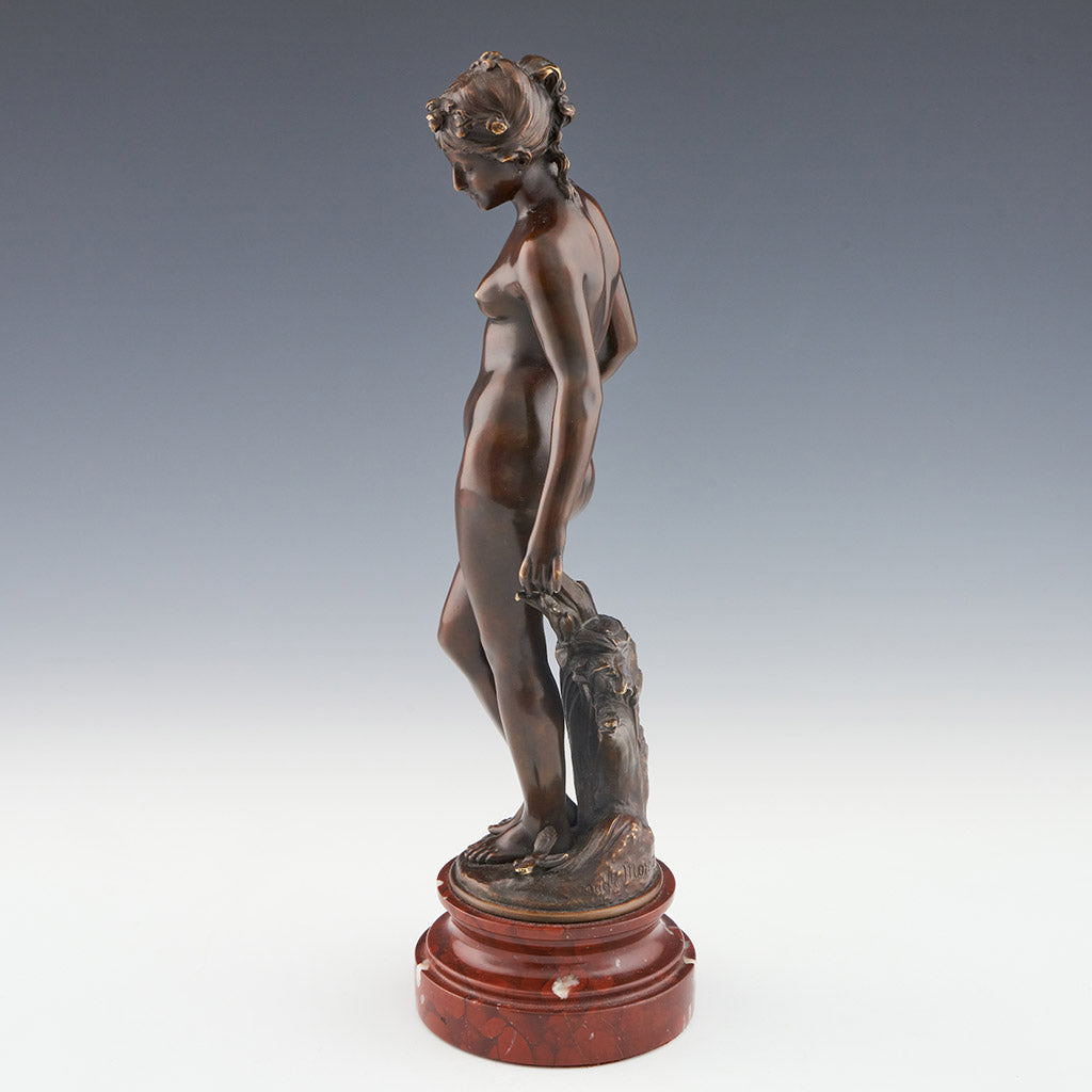 Art Nouveau Bronze Sculpture by Auguste Moreau