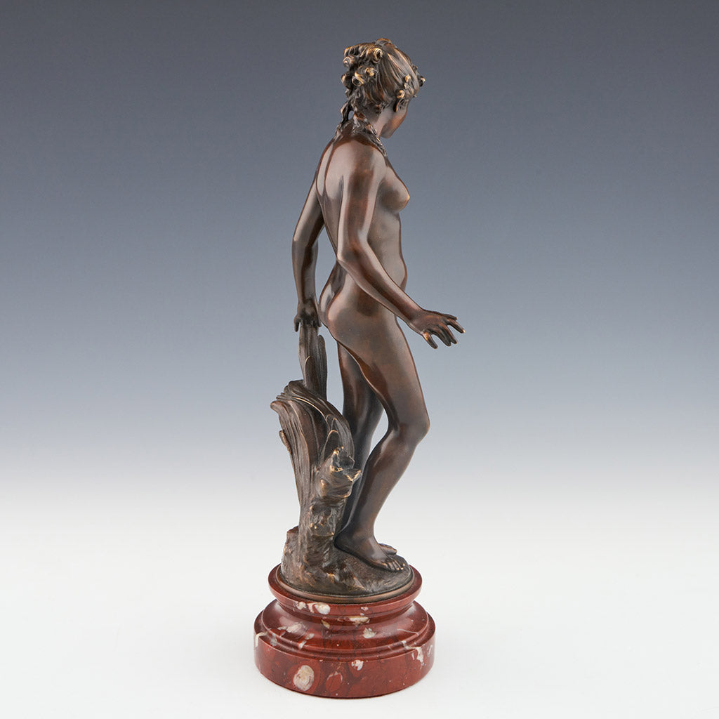 Art Nouveau Bronze Sculpture by Auguste Moreau