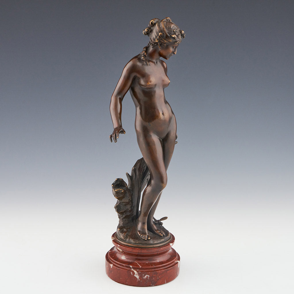Art Nouveau Bronze Sculpture by Auguste Moreau