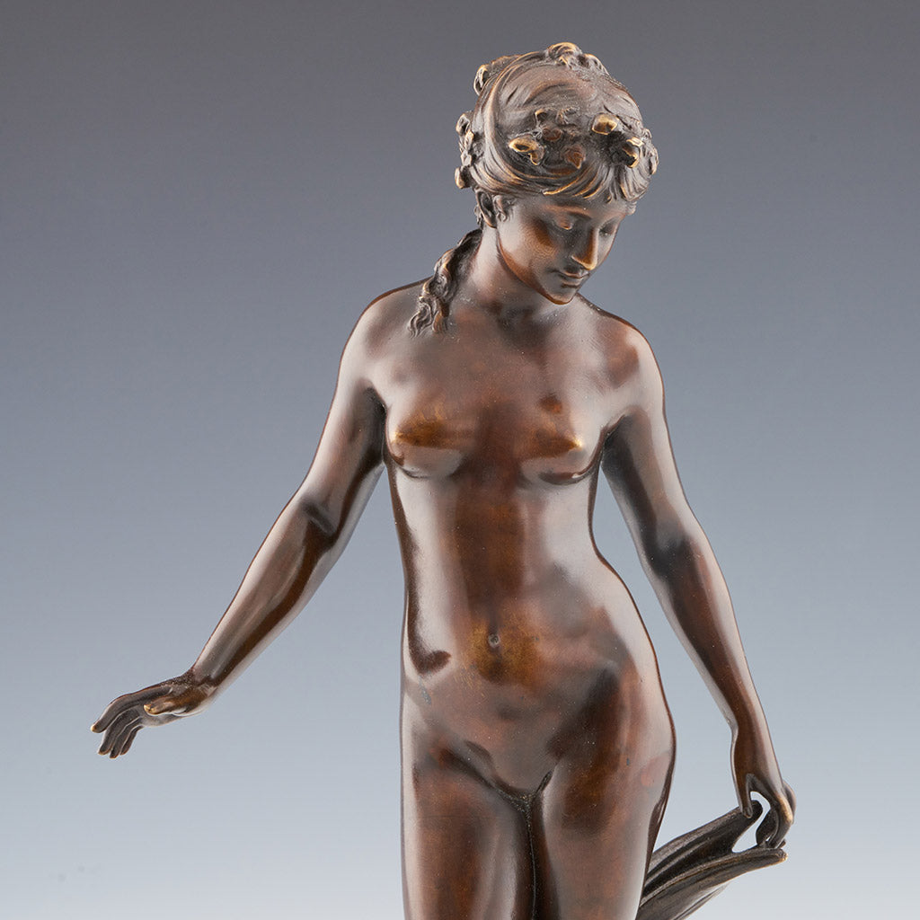 Art Nouveau Bronze Sculpture by Auguste Moreau