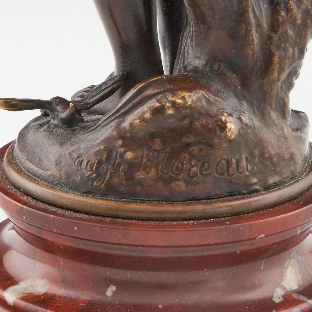 Art Nouveau Bronze Sculpture by Auguste Moreau