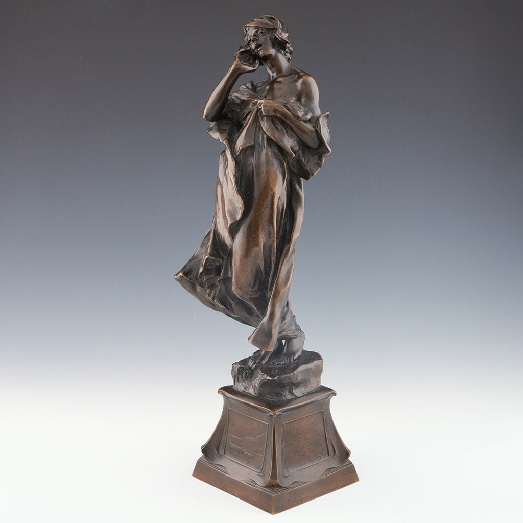 'Call of the Sea' Early 20th century bronze sculpture by CL Hartwell - Jeroen Markies Art Deco