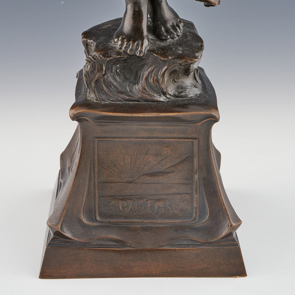'Call of the Sea' Early 20th century bronze sculpture by CL Hartwell - Jeroen Markies Art Deco