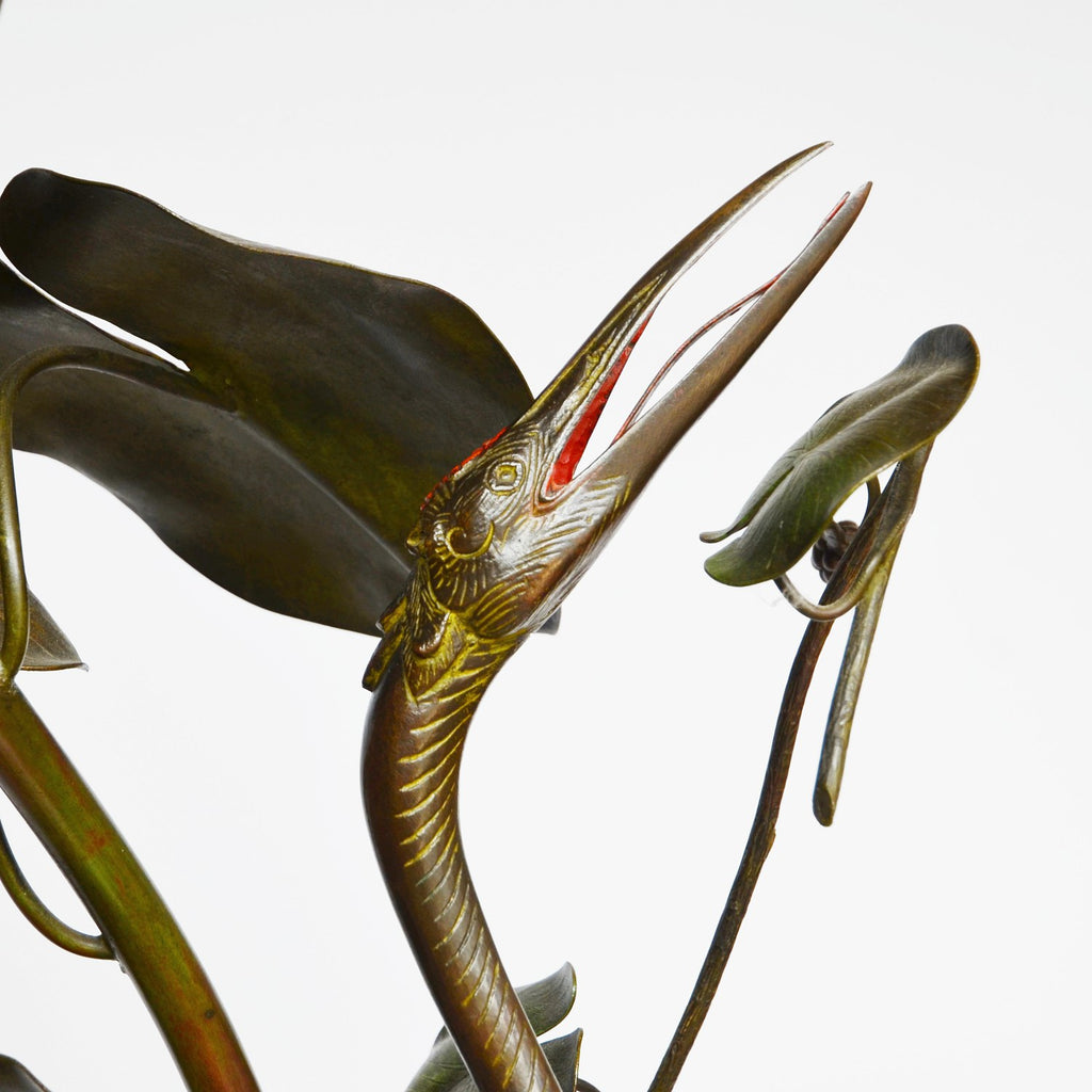 Stork Amongst the Lilies