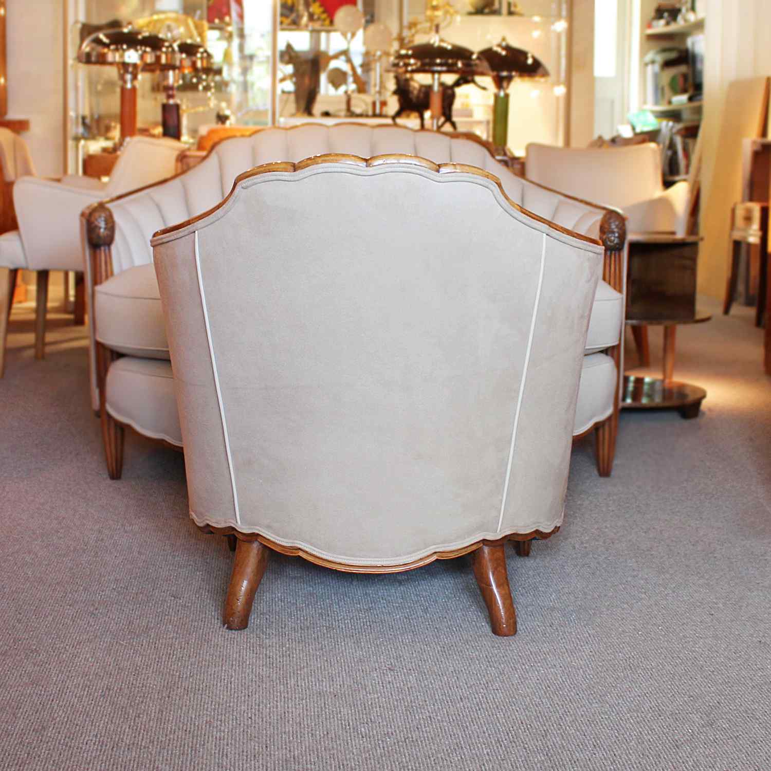 Art Deco Sue et Mare three piece settee and armchairs at Jeroen Markies