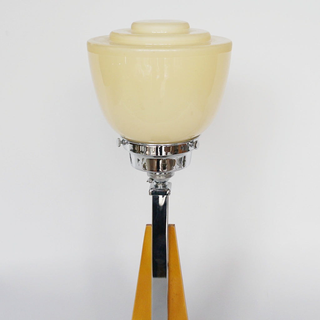 Art Deco Bakelite and Chromed Metal Table Lamp - Jeroen Markies Art Deco 
