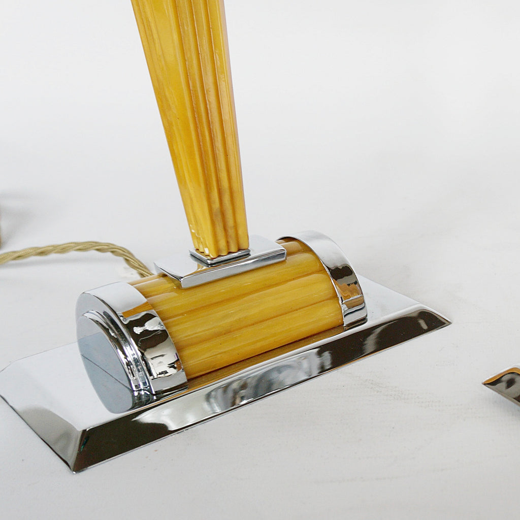 Art Deco Table Lamps Bakelite and Chromed Metal Original Vintage Lighting - Jeroen Markies Art Deco