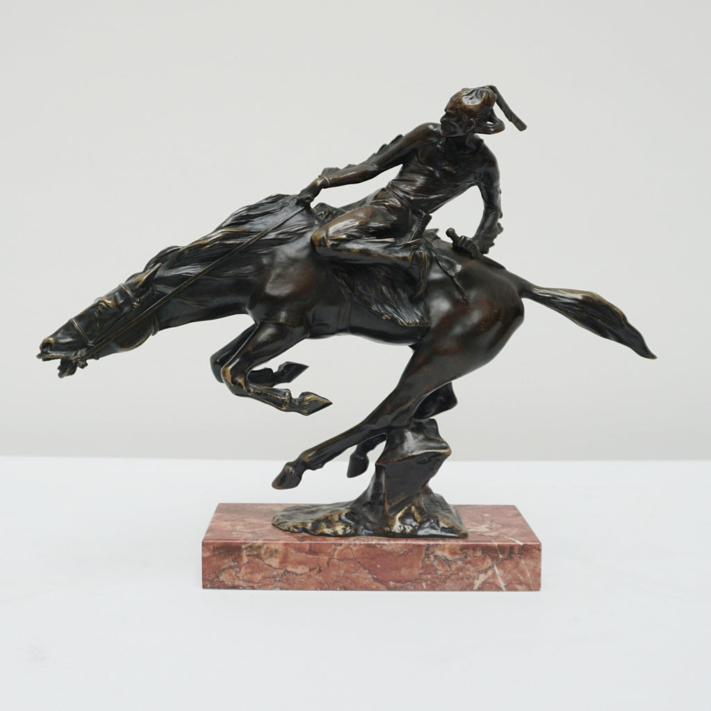 Art Deco Bronze Sculpture by Bruno Zach ' Tall Feather' Signed original bronze - Jeroen Markies Art Deco