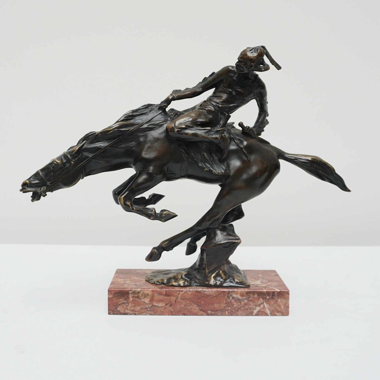 Art Deco Bronze Sculpture by Bruno Zach ' Tall Feather' Signed original bronze - Jeroen Markies Art Deco