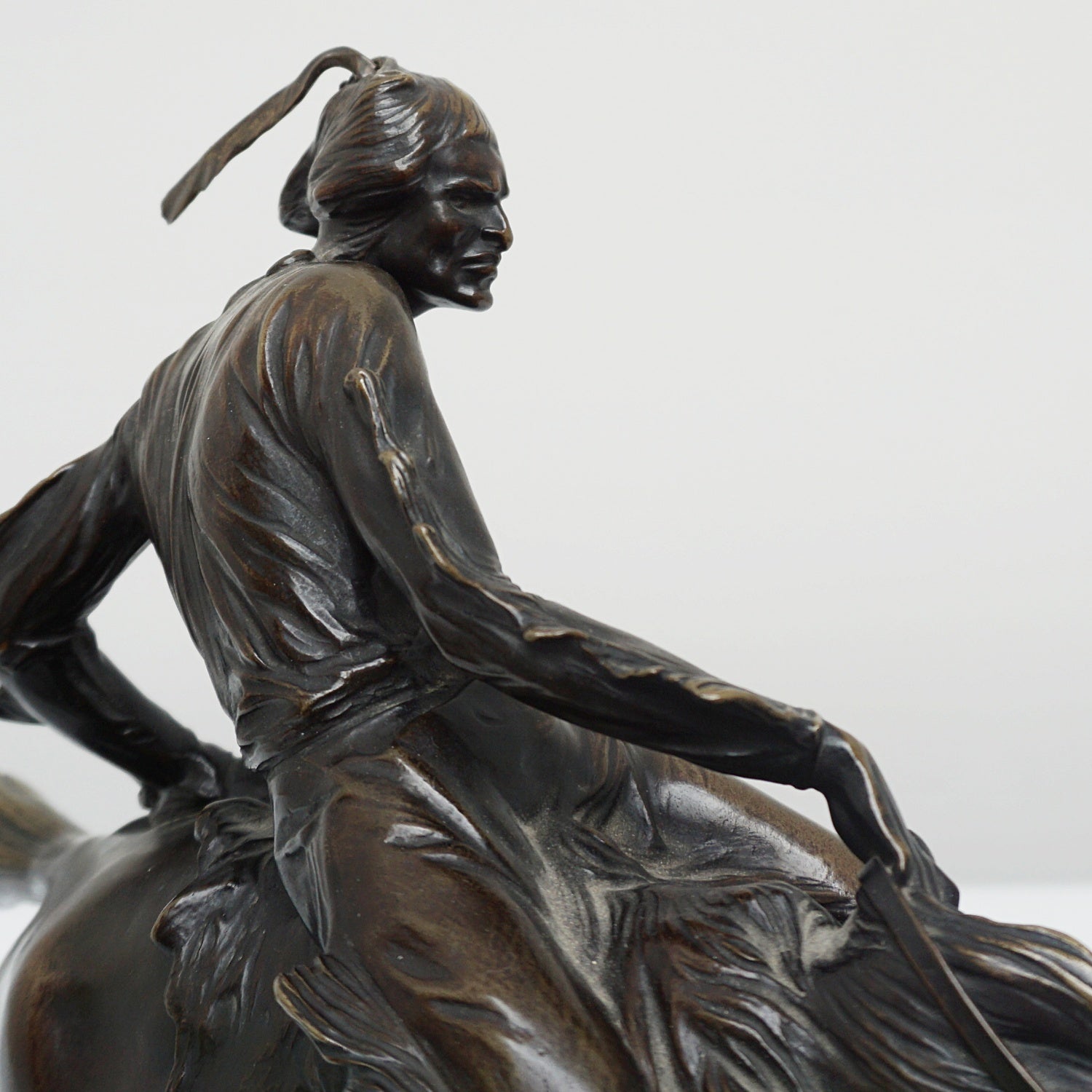 Art Deco Bronze Sculpture by Bruno Zach ' Tall Feather' Signed original bronze - Jeroen Markies Art Deco