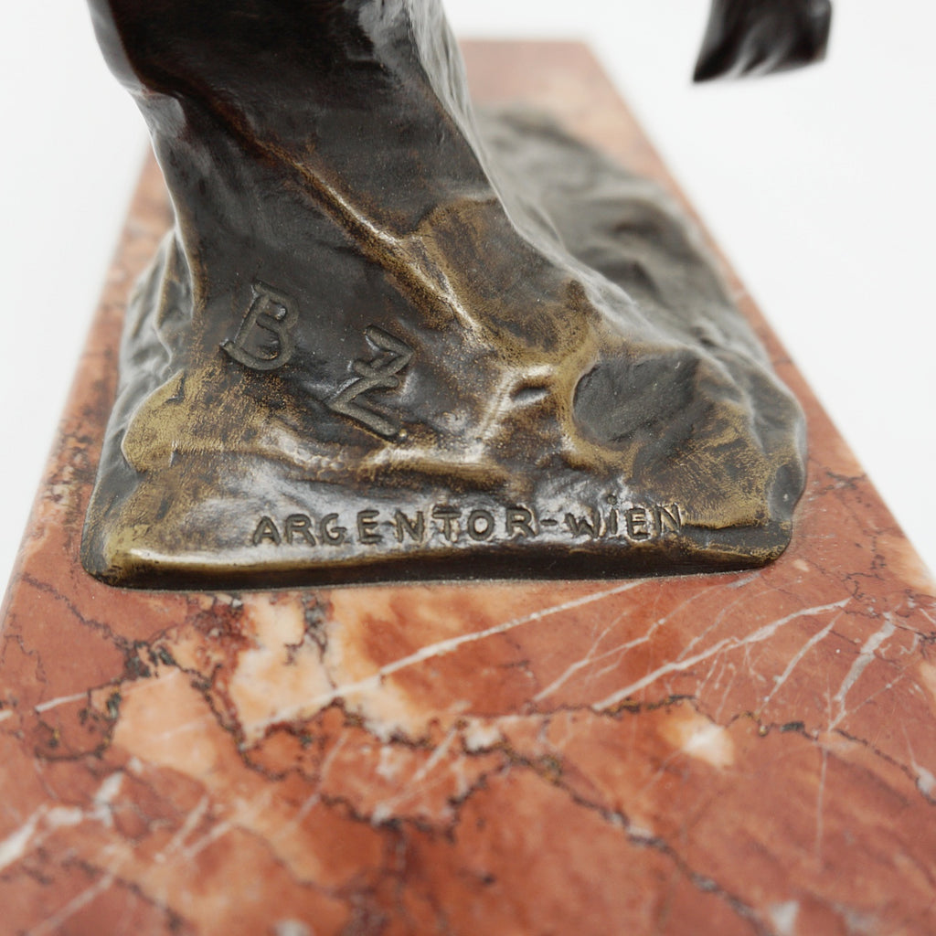 Art Deco Bronze Sculpture by Bruno Zach ' Tall Feather' Signed original bronze - Jeroen Markies Art Deco