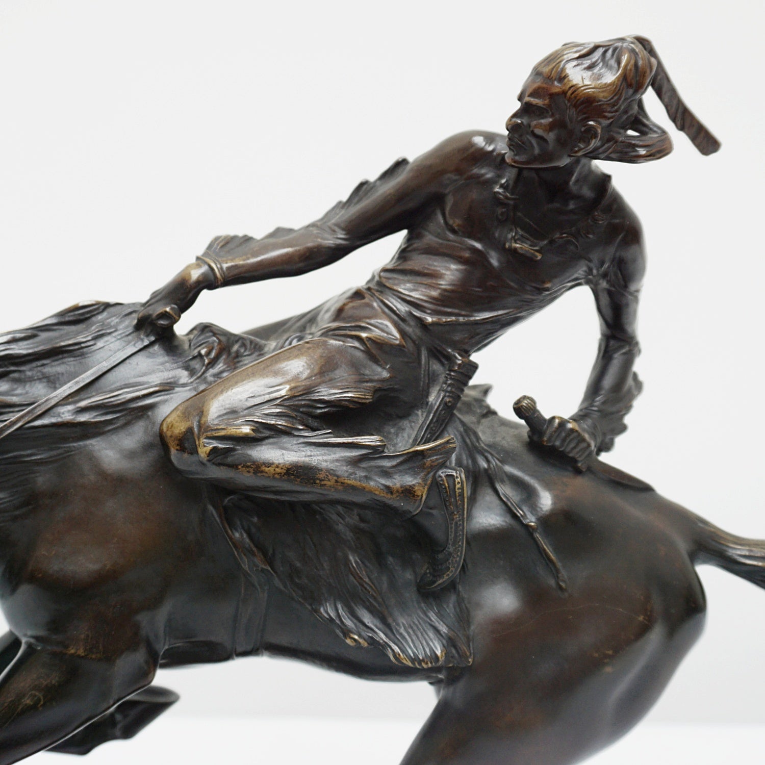 Art Deco Bronze Sculpture by Bruno Zach ' Tall Feather' Signed original bronze - Jeroen Markies Art Deco