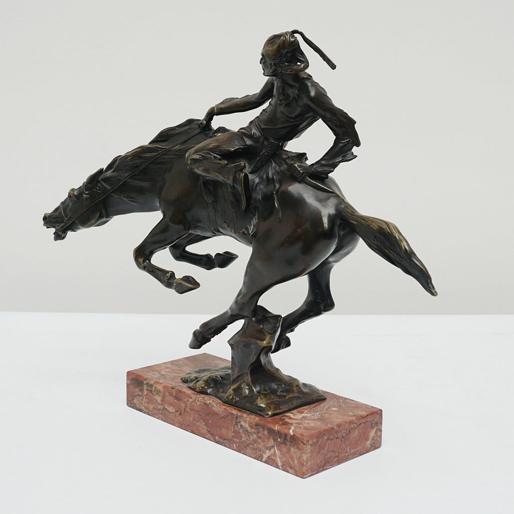 Art Deco Bronze Sculpture by Bruno Zach ' Tall Feather' Signed original bronze - Jeroen Markies Art Deco