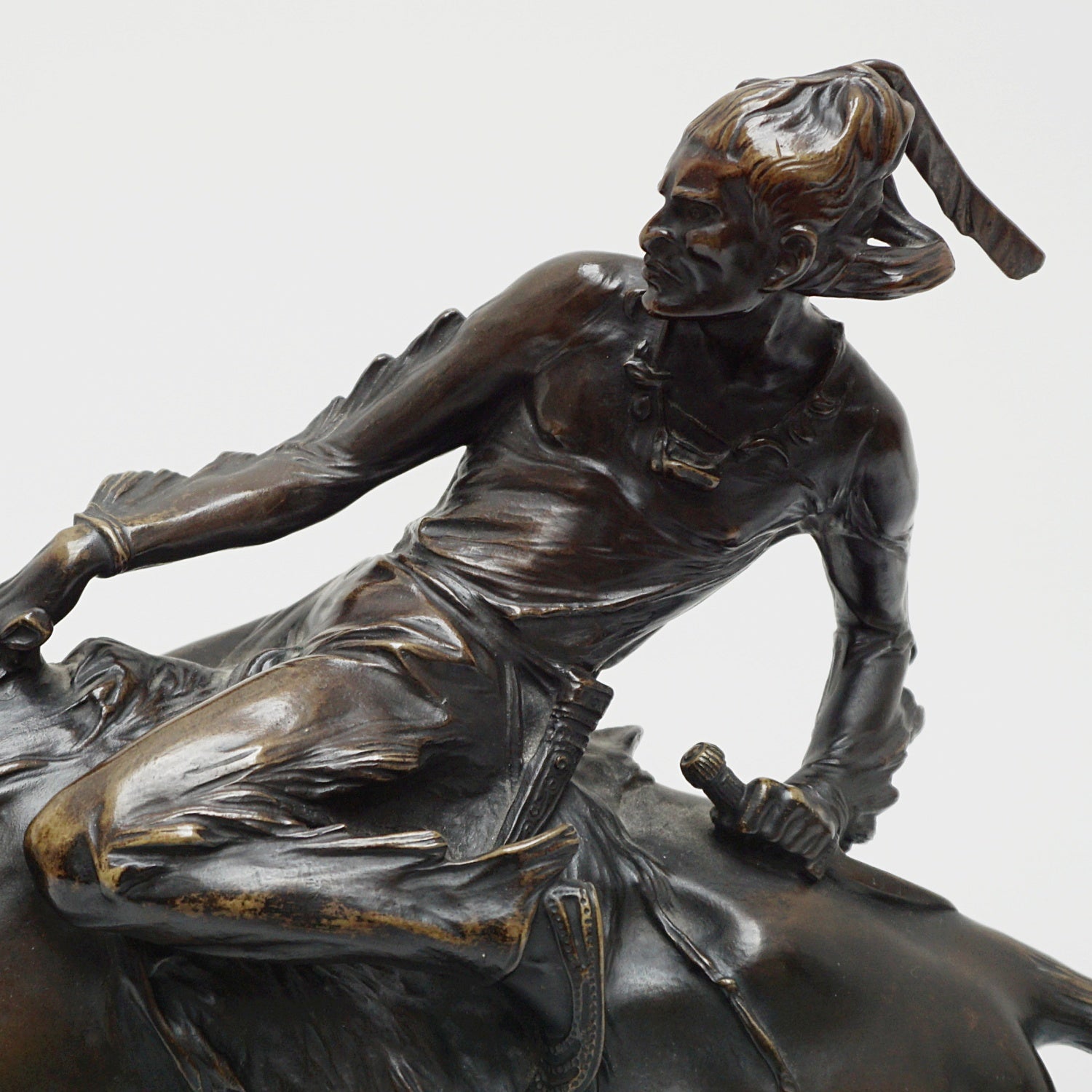 Art Deco Bronze Sculpture by Bruno Zach ' Tall Feather' Signed original bronze - Jeroen Markies Art Deco