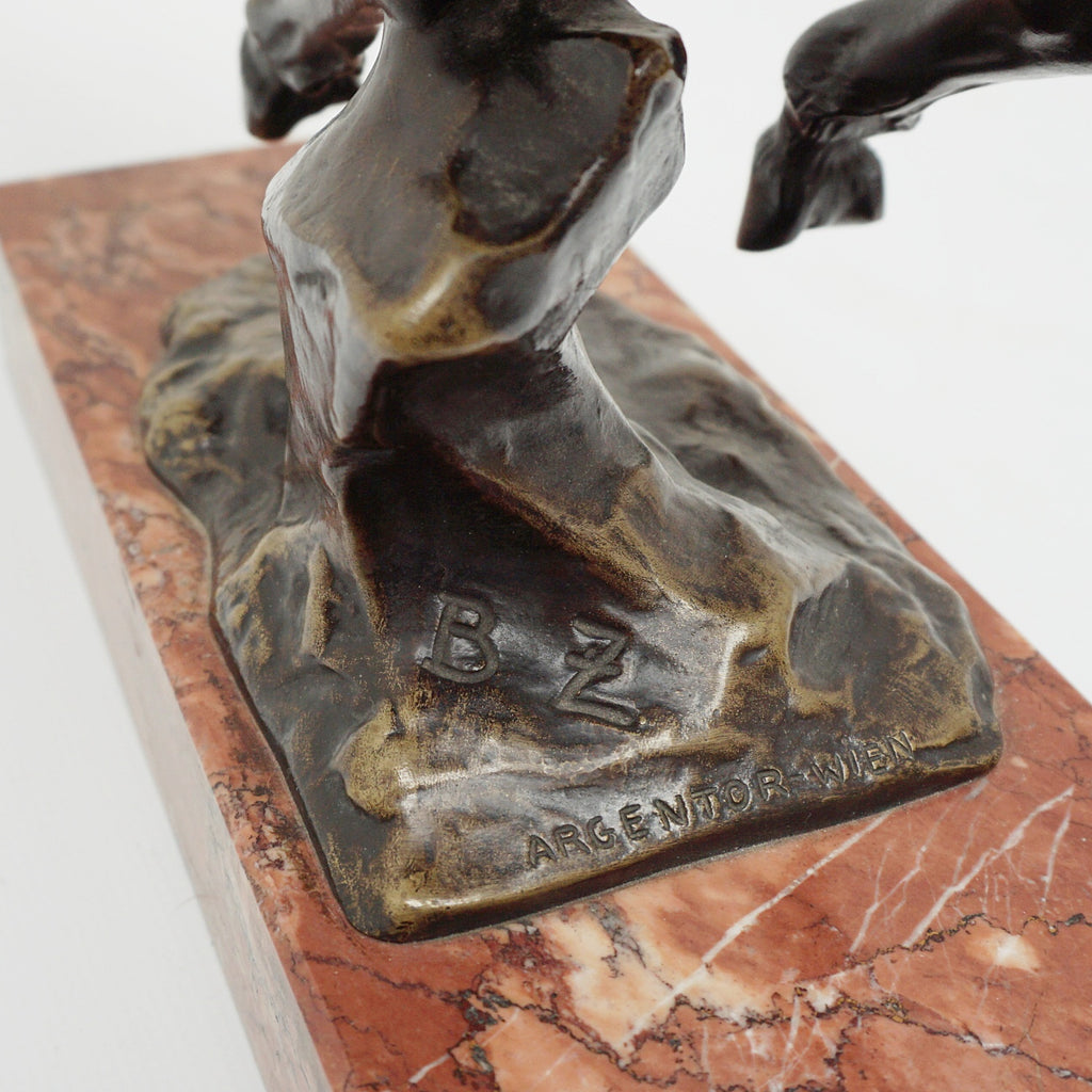 Art Deco Bronze Sculpture by Bruno Zach ' Tall Feather' Signed original bronze - Jeroen Markies Art Deco