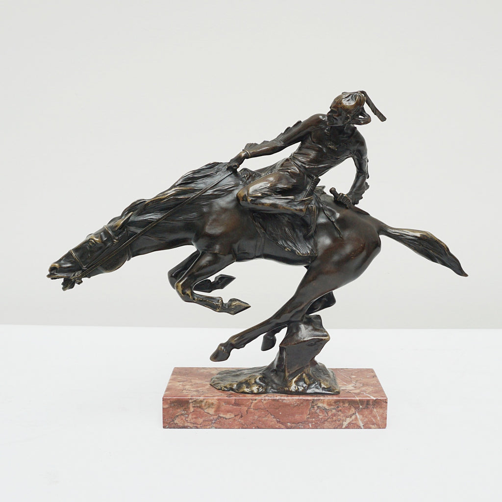 Art Deco Bronze Sculpture by Bruno Zach ' Tall Feather' Signed original bronze - Jeroen Markies Art Deco