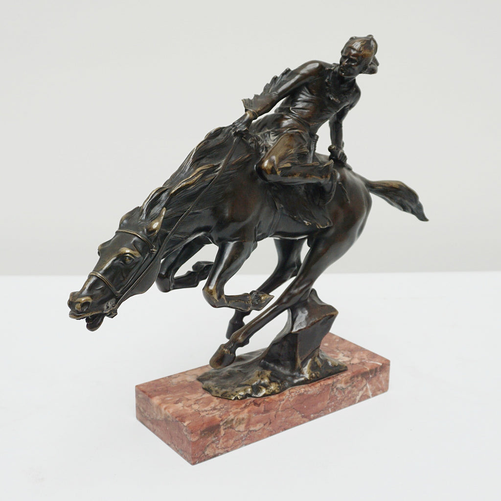Art Deco Bronze Sculpture by Bruno Zach ' Tall Feather' Signed original bronze - Jeroen Markies Art Deco
