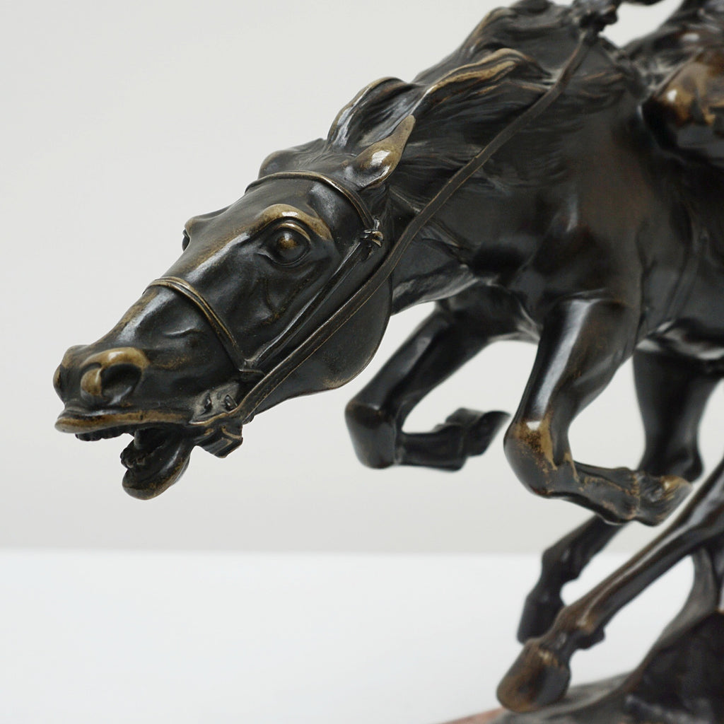 Art Deco Bronze Sculpture by Bruno Zach ' Tall Feather' Signed original bronze - Jeroen Markies Art Deco