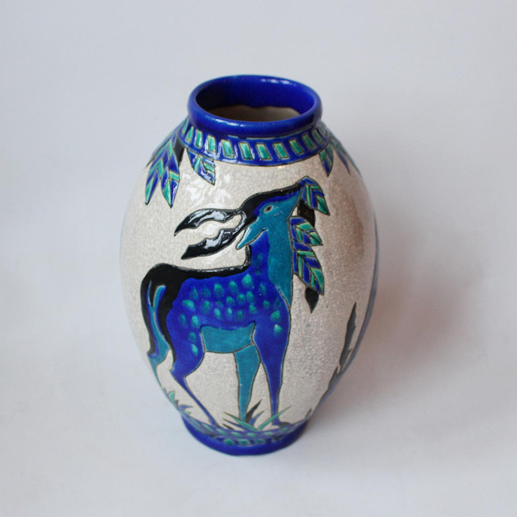 Art Deco Boch Freres Charles Chateau vase circa 1925 at Jeroen Markies