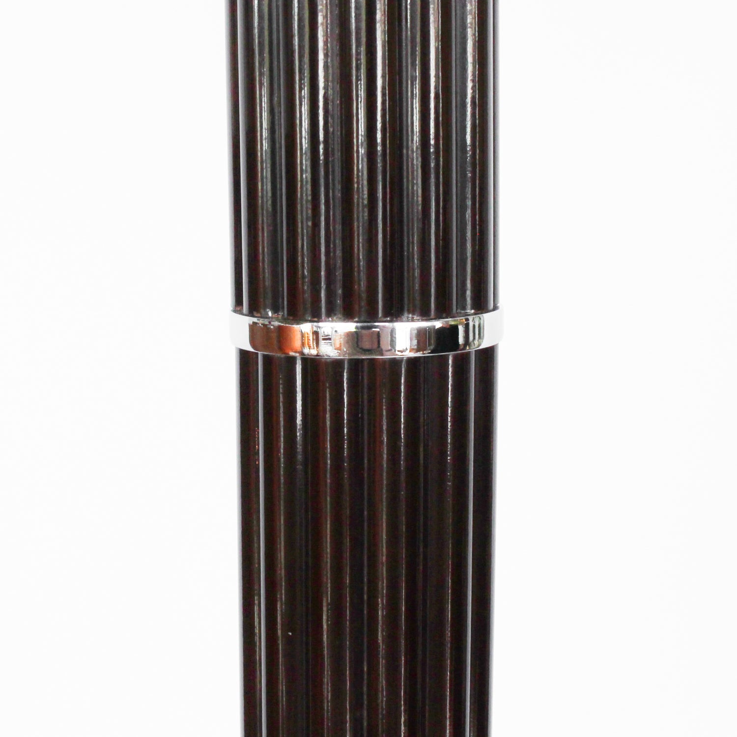 Art Deco uplighter floor lamps with brown bakelite stems at Jeroen Markies