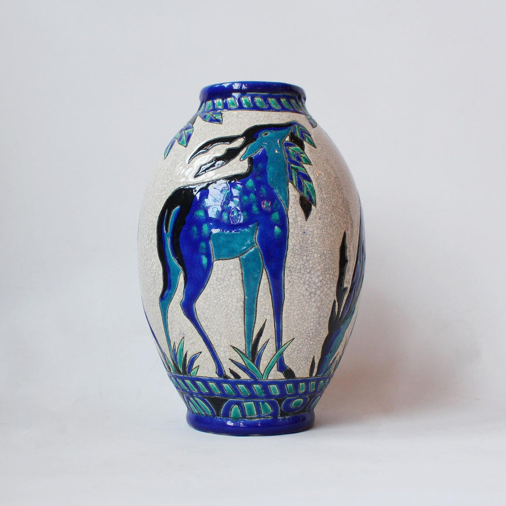 Art Deco Boch Freres Charles Chateau vase circa 1925 at Jeroen Markies