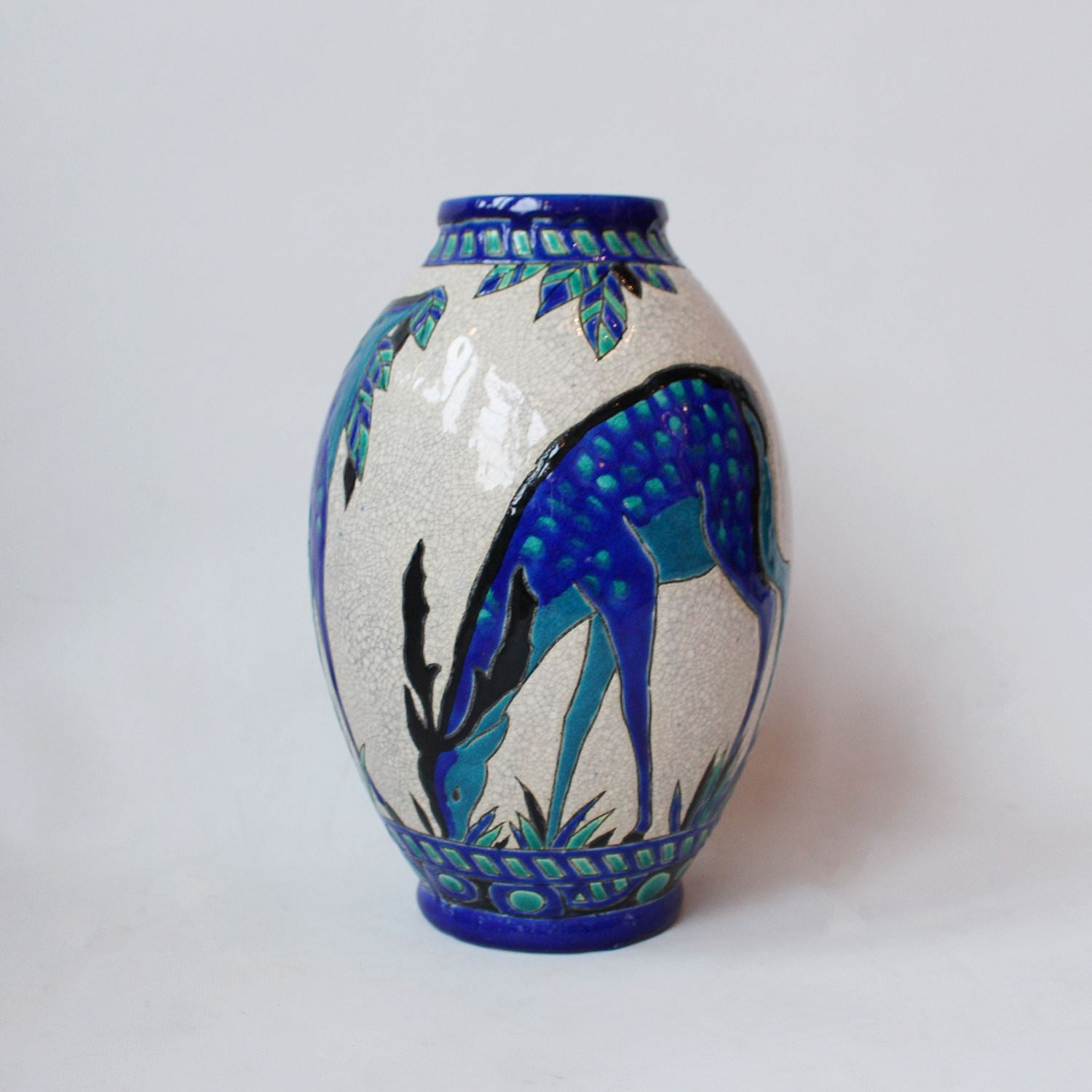 Art Deco Boch Freres Charles Chateau vase circa 1925 at Jeroen Markies