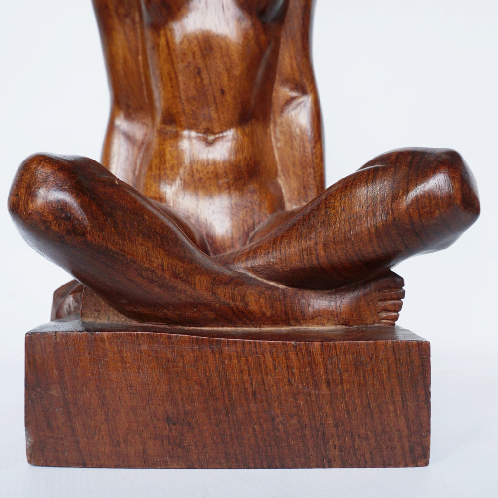 An Art Deco Carved Wood Nude Sculpture Signed Tcherniak - Jeroen Markies Art Deco