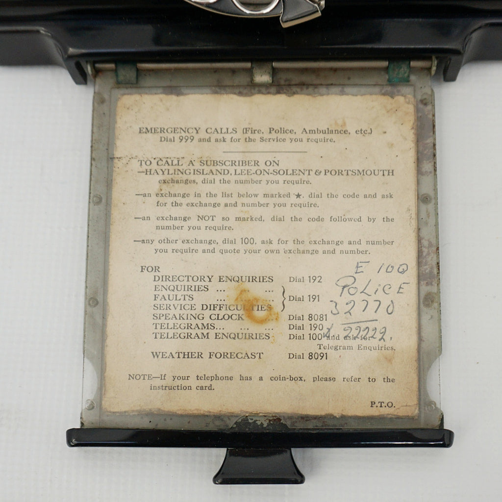 Original GPO Model 232L Black Bakelite Telephone 1938 - Jeroen Markies Art Deco