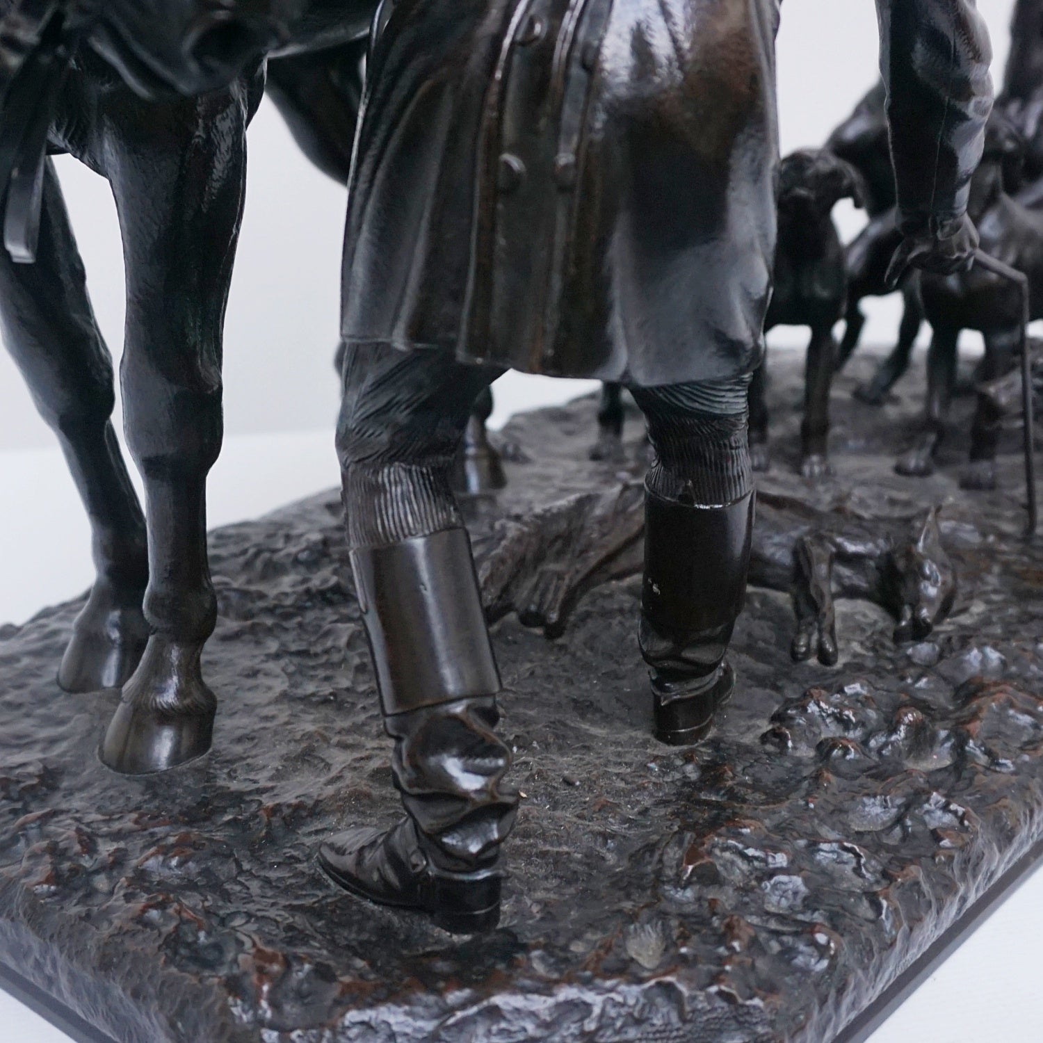 A 19th Century Bronze Sculpture ' The Hunt' by John WIllis Good Signed and dated 1872 - Jeroen Markies Art Deco