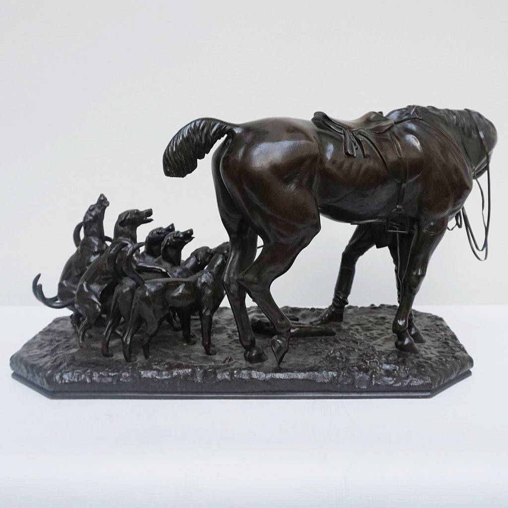 A 19th Century Bronze Sculpture ' The Hunt' by John WIllis Good Signed and dated 1872 - Jeroen Markies Art Deco