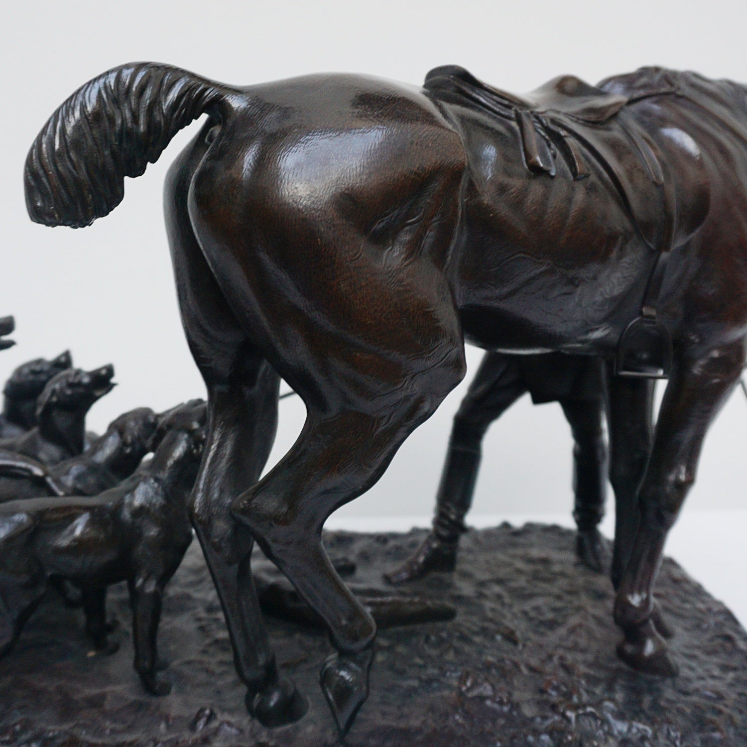 A 19th Century Bronze Sculpture ' The Hunt' by John WIllis Good Signed and dated 1872 - Jeroen Markies Art Deco
