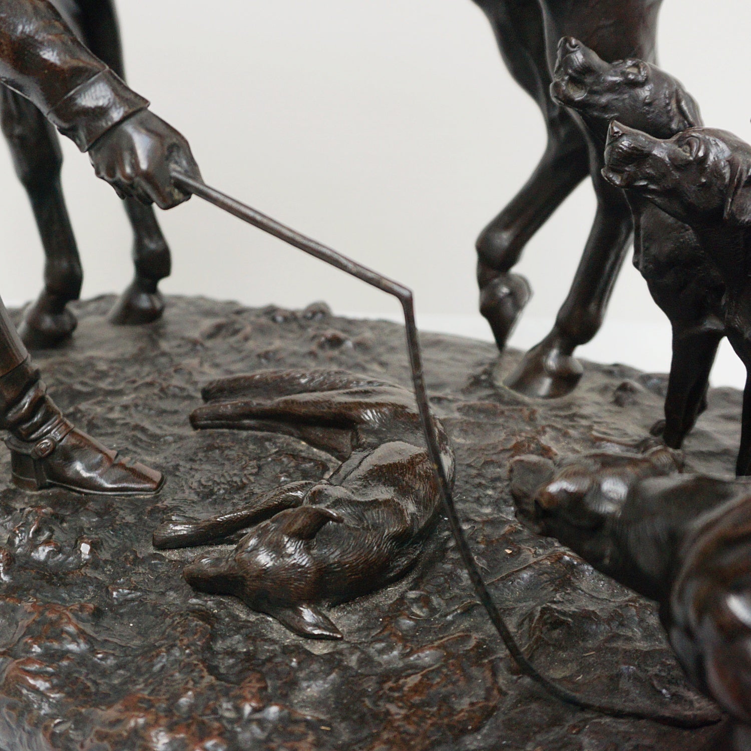 A 19th Century Bronze Sculpture ' The Hunt' by John WIllis Good Signed and dated 1872 - Jeroen Markies Art Deco