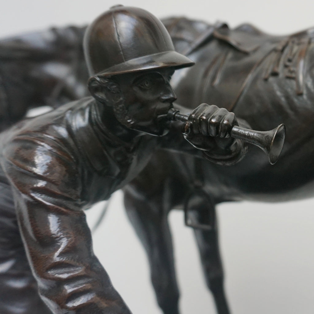 A 19th Century Bronze Sculpture ' The Hunt' by John WIllis Good Signed and dated 1872 - Jeroen Markies Art Deco
