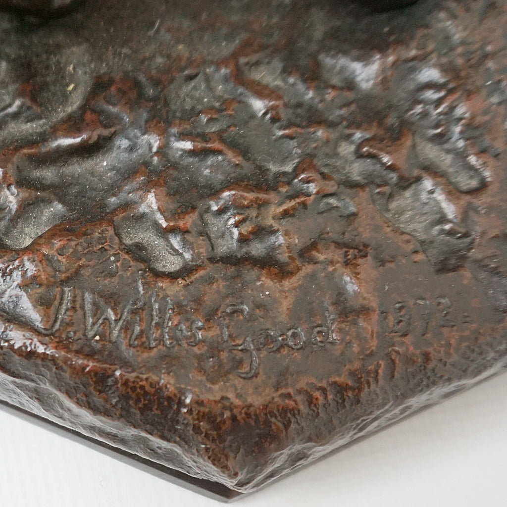 A 19th Century Bronze Sculpture ' The Hunt' by John WIllis Good Signed and dated 1872 - Jeroen Markies Art Deco