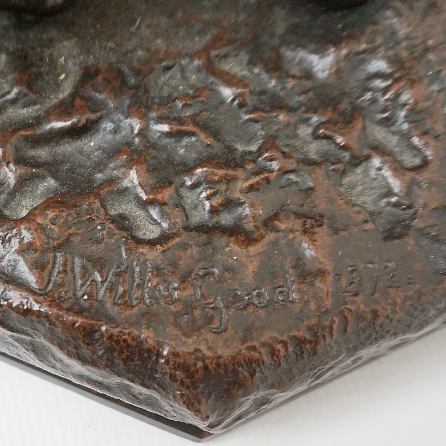 A 19th Century Bronze Sculpture ' The Hunt' by John WIllis Good Signed and dated 1872 - Jeroen Markies Art Deco