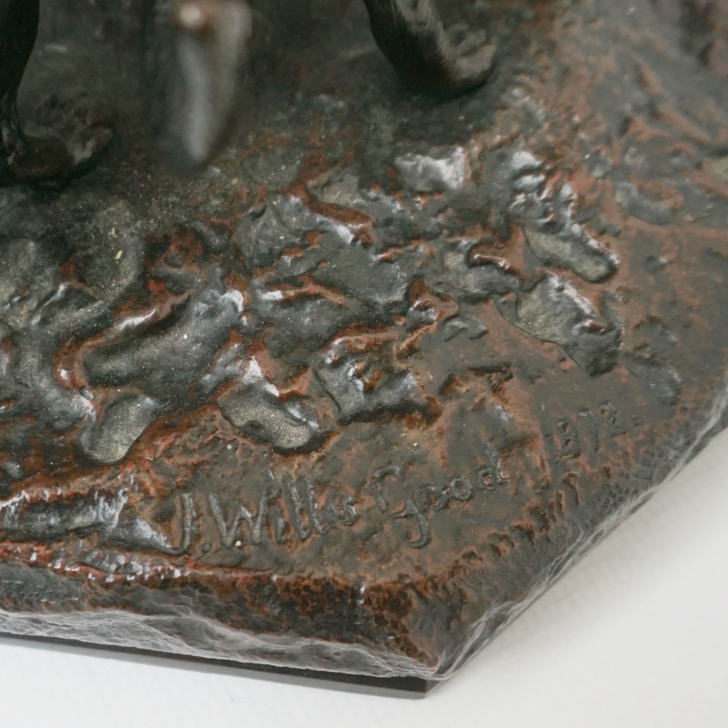 A 19th Century Bronze Sculpture ' The Hunt' by John WIllis Good Signed and dated 1872 - Jeroen Markies Art Deco