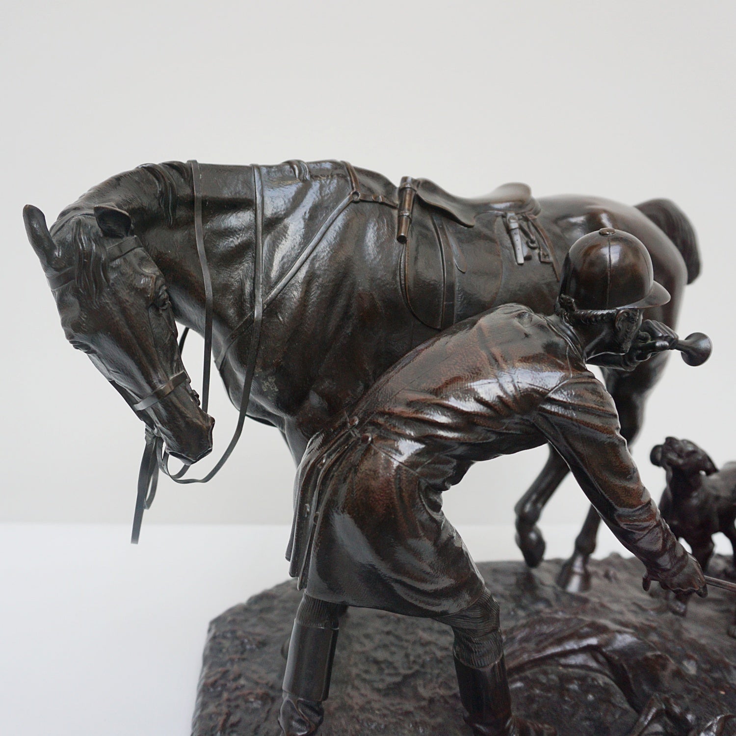 A 19th Century Bronze Sculpture ' The Hunt' by John WIllis Good Signed and dated 1872 - Jeroen Markies Art Deco