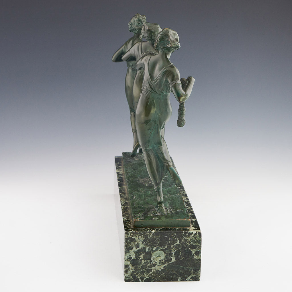 Art Deco Bronze Sculpture by Bruno Zach 'Three Graces' - Jeroen Markies Art Deco