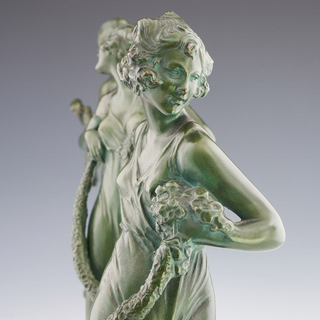 Art Deco Bronze Sculpture by Bruno Zach 'Three Graces' - Jeroen Markies Art Deco