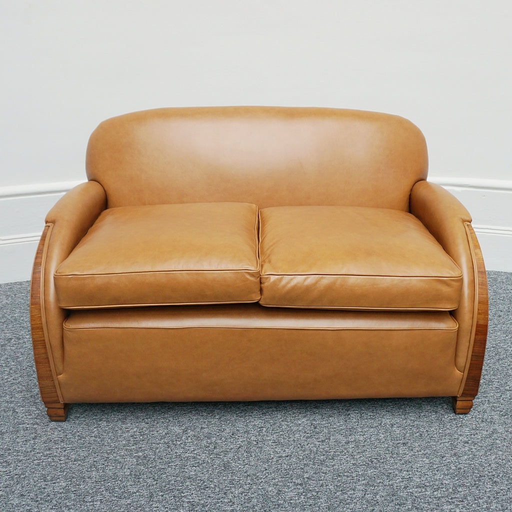 Vintage Art Deco Three Piece Lounge Suite Leather and Walnut Circa 1935 - Jeroen Markies Art Deco