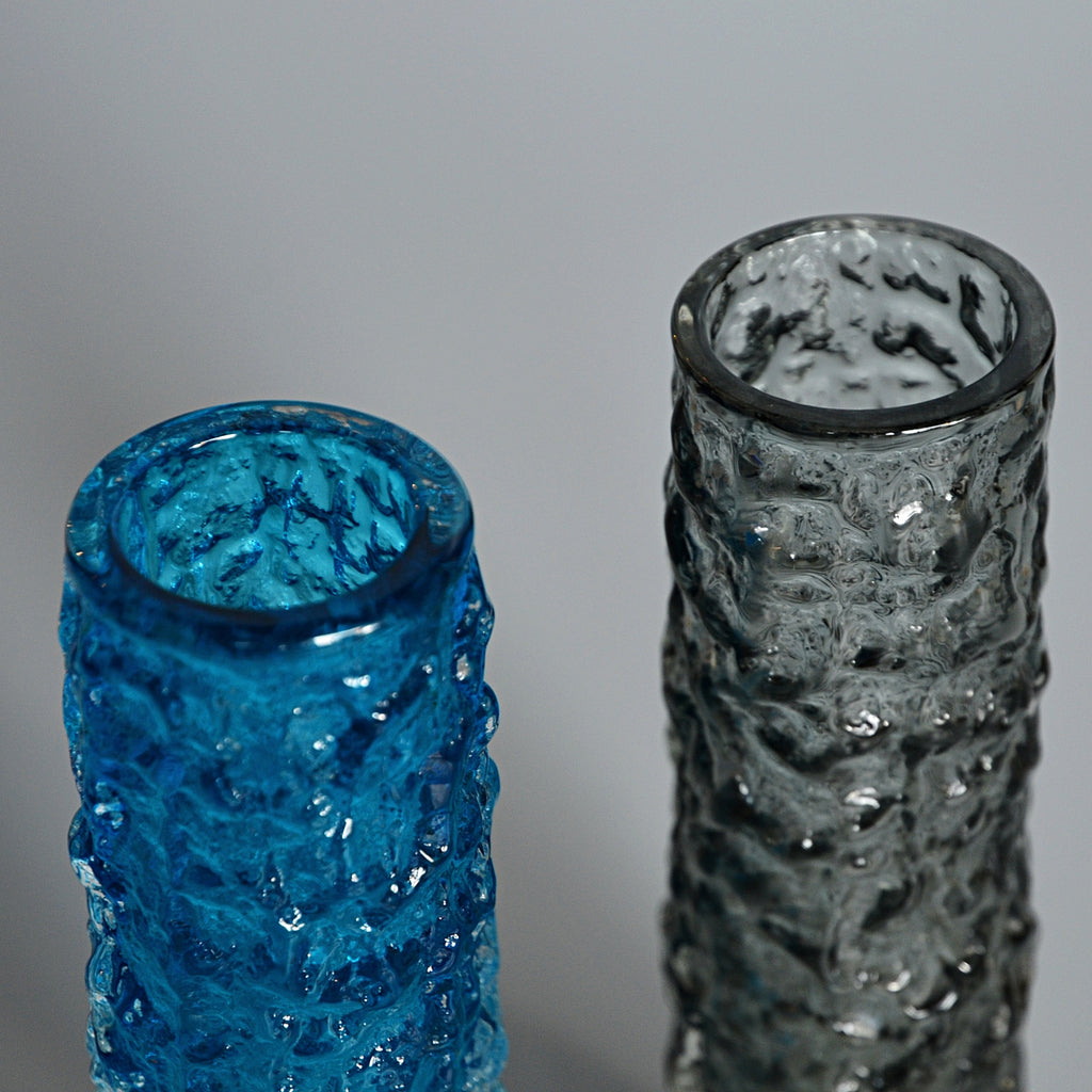 Collection of Six Textured 'Finger' Bark Vases