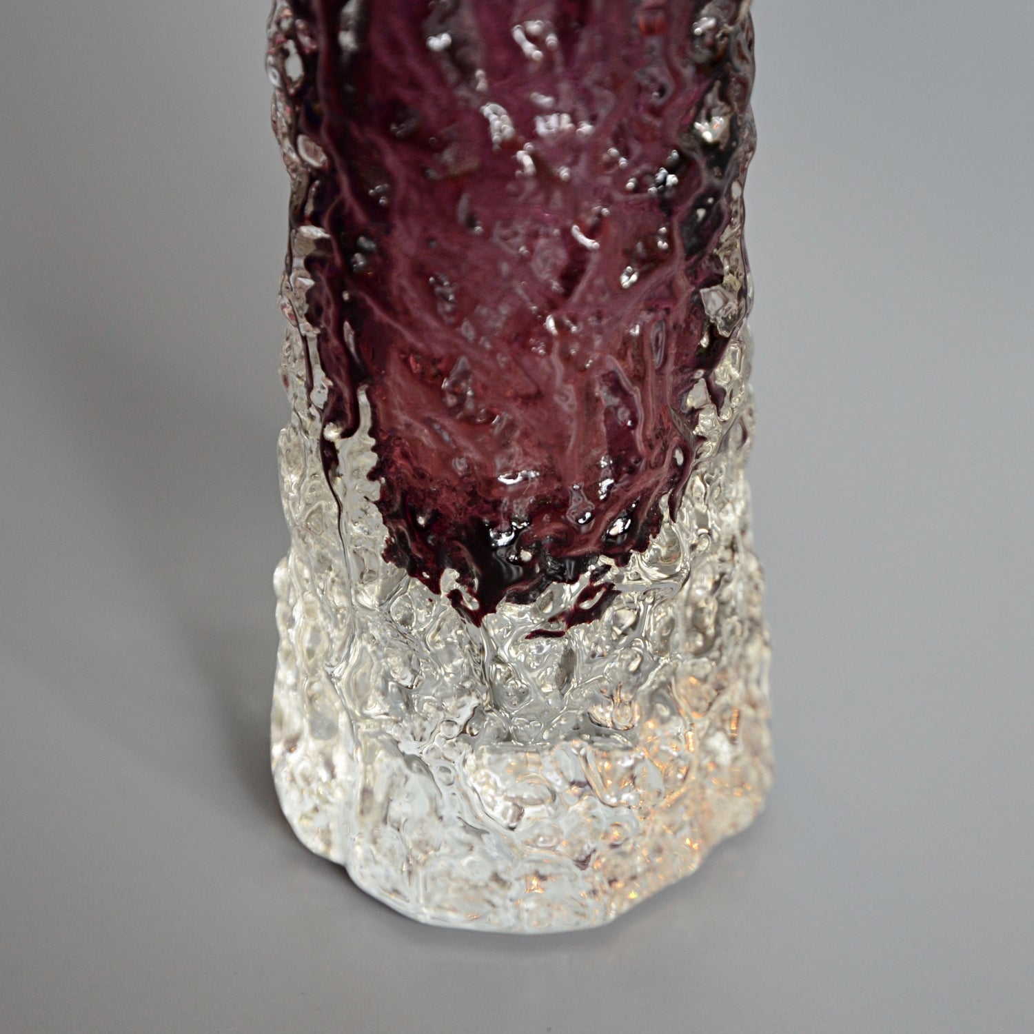 Collection of Six Textured 'Finger' Bark Vases