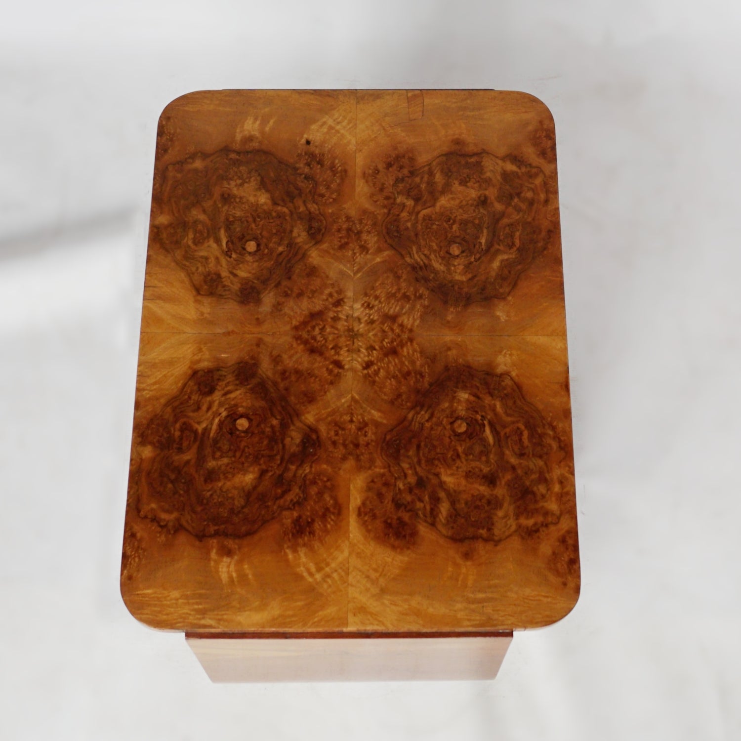 An Art Deco Two-Tiered Occasional Table Burr Walnut and Figured Walnut Jeroen Markies Art Deco 